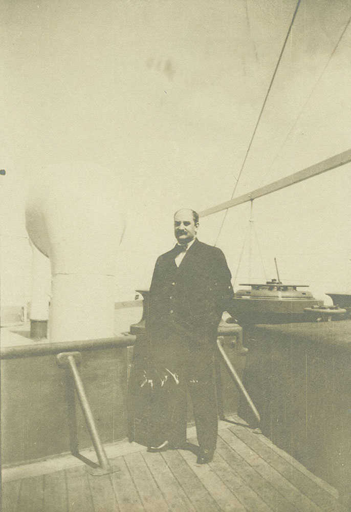 Frank on Deck of the S.S. Rotterdam