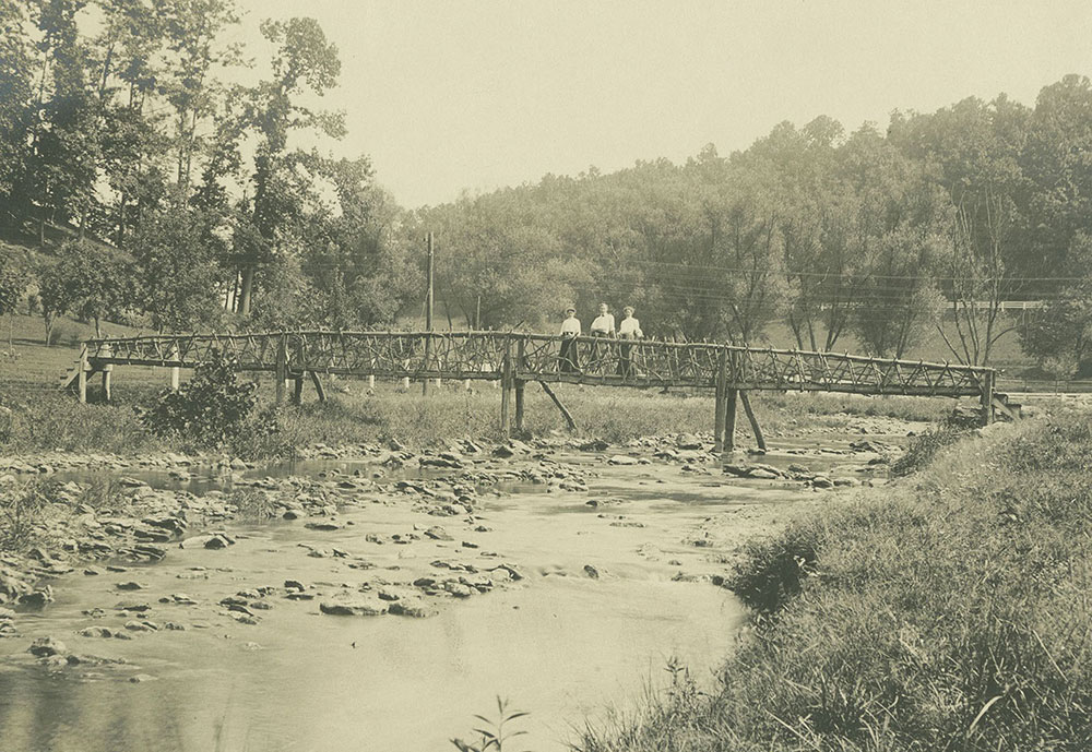 Country Creek with Bridge