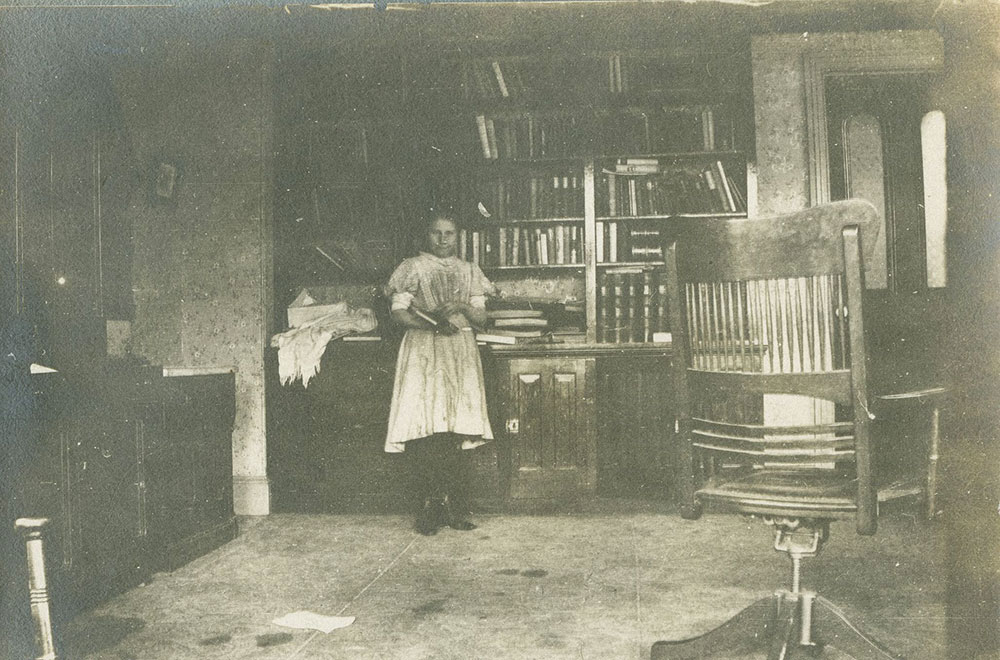 Young girl with books