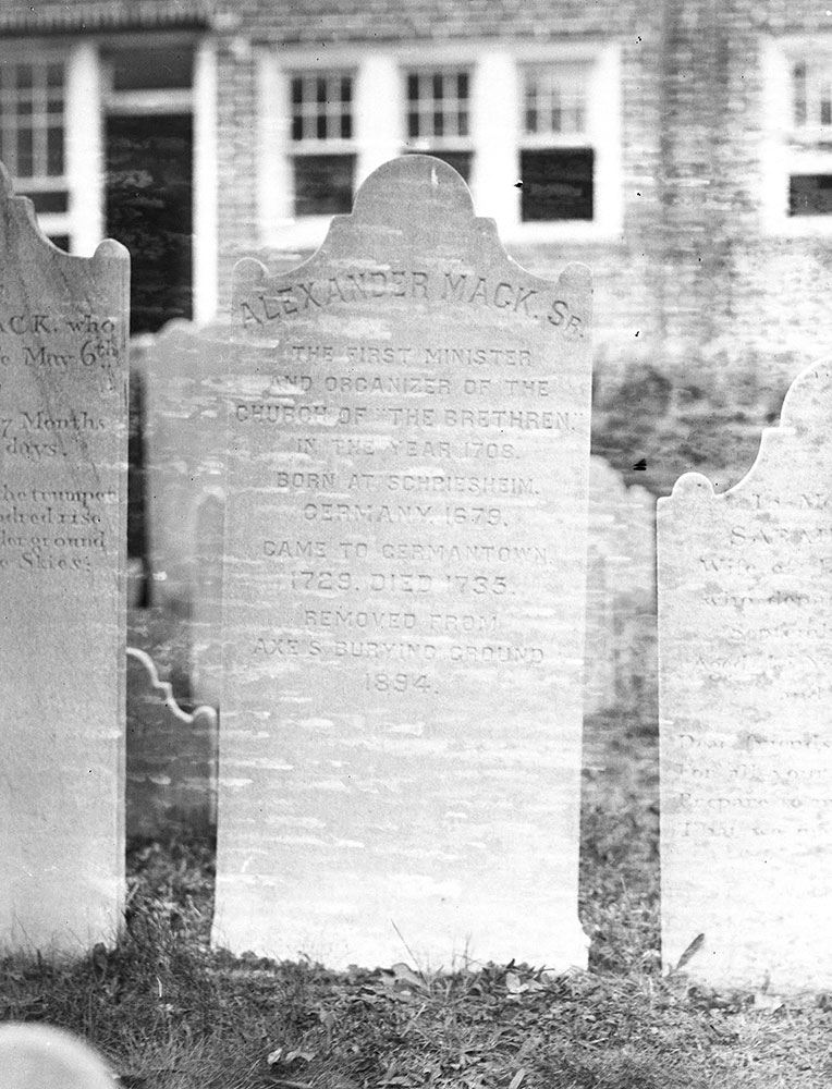 Original Headstone of Alexander Mack