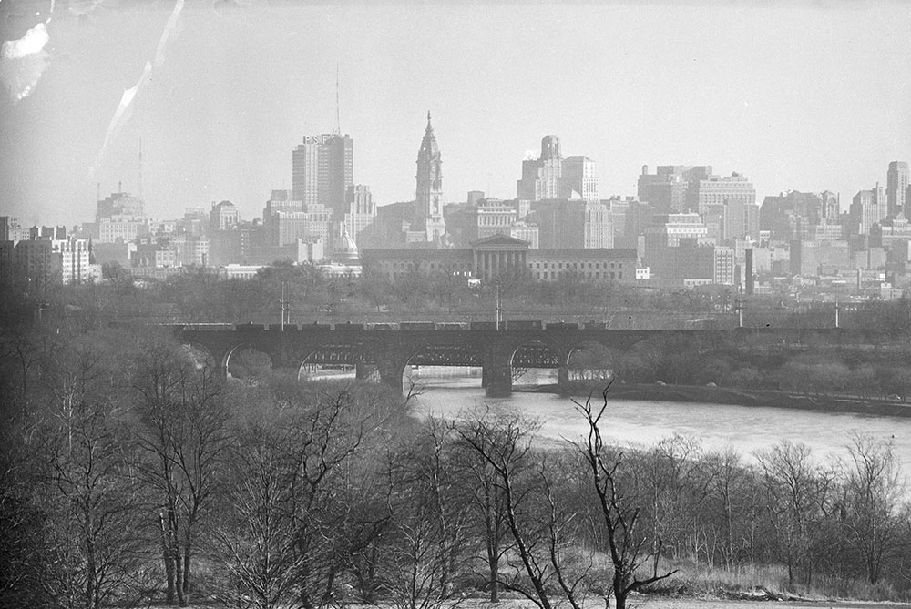 Philadelphia Skyline from Belmont Mansion