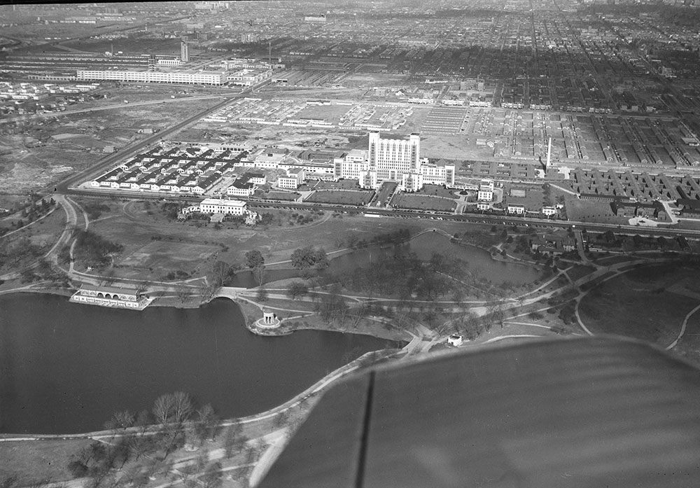 Air view of United States naval hospital