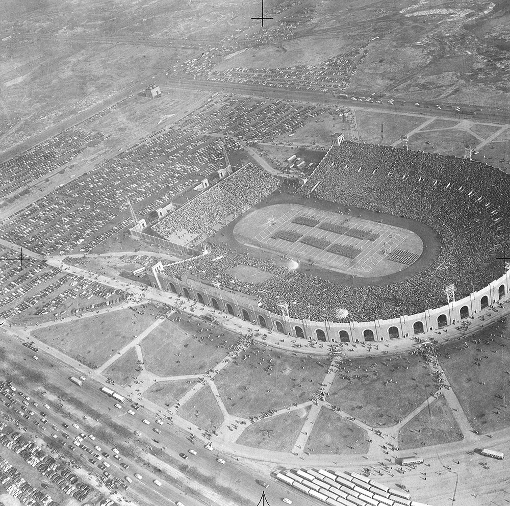 Aerial views. Army vs. Navy football classic