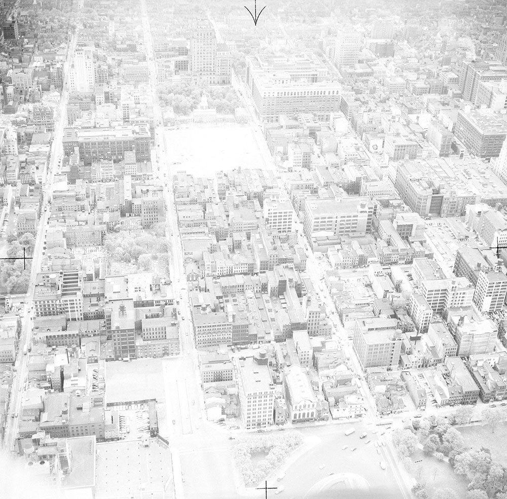 Aerial views Independence mall area