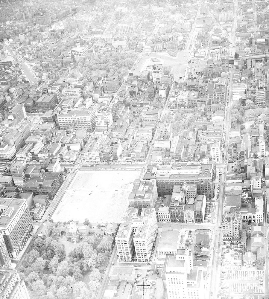 Aerial views Independence mall area