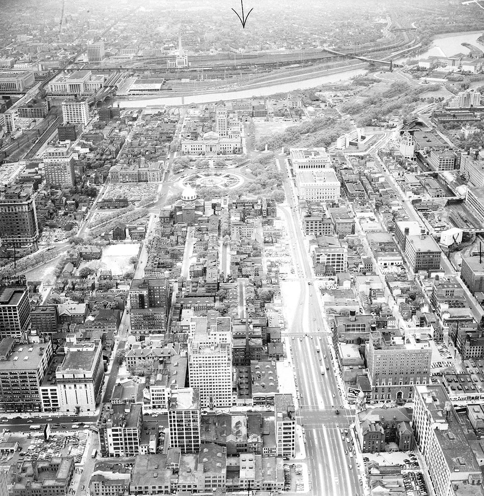 Aerial Views, proposed Logan Circle tunnel connecting expressway