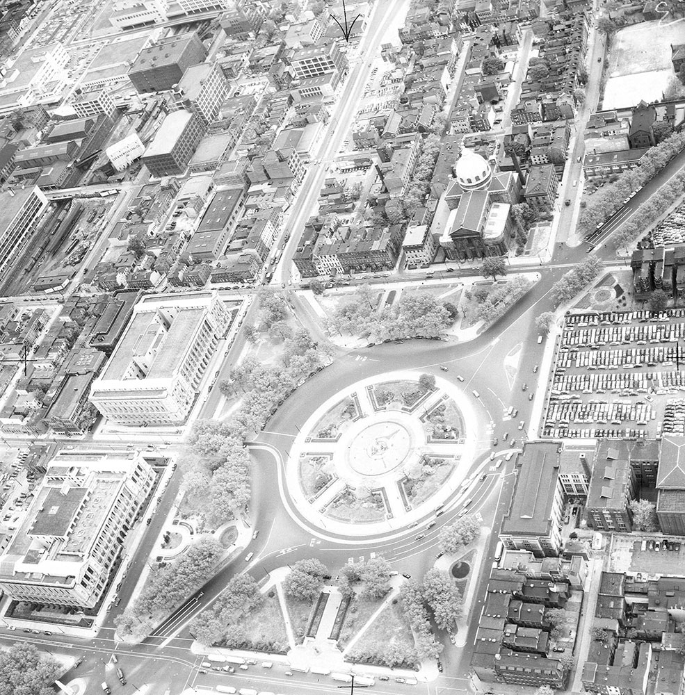 Aerial Views, proposed Logan Circle tunnel connecting expressway