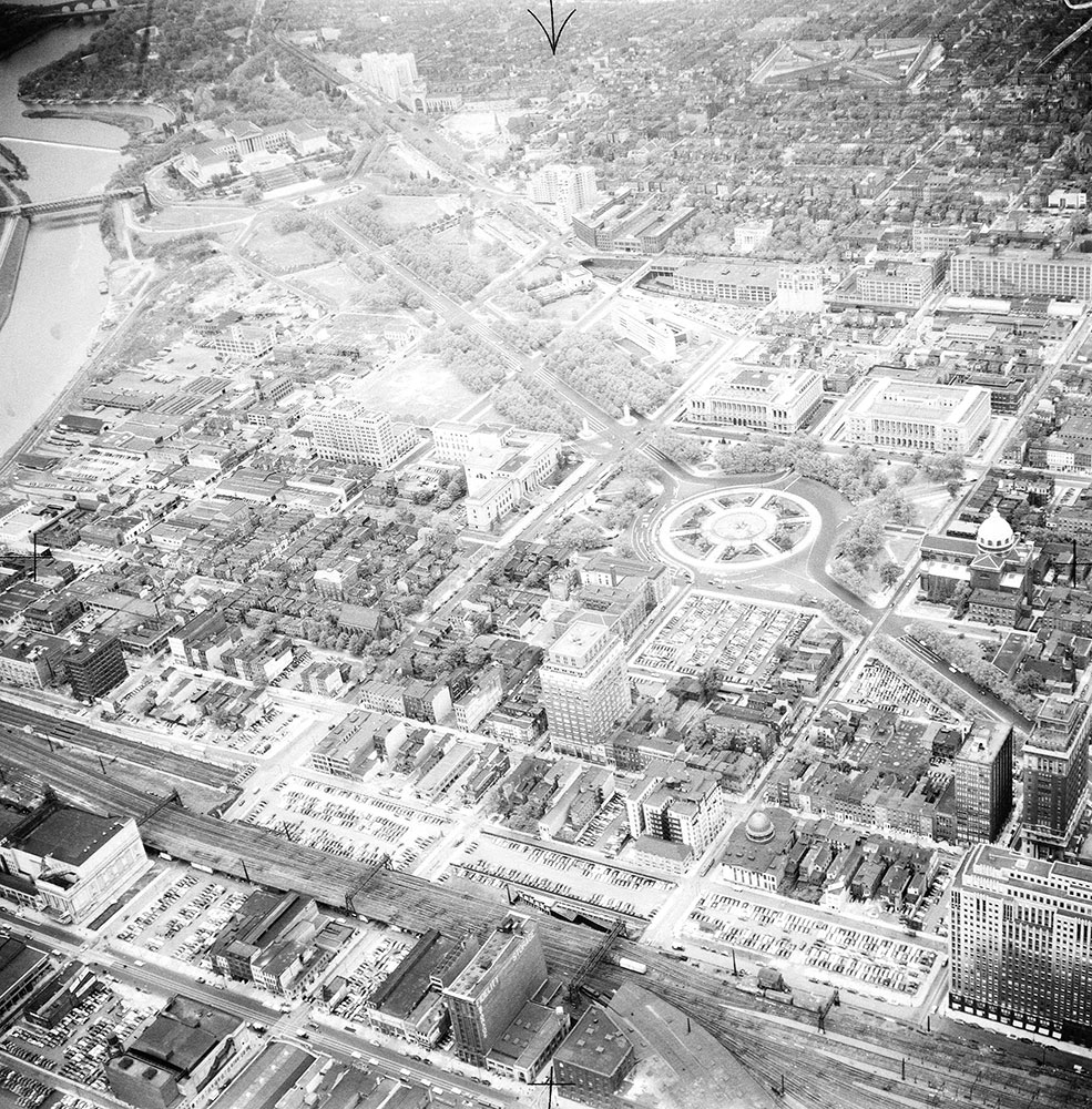 Aerial Views, proposed Logan Circle tunnel connecting expressway