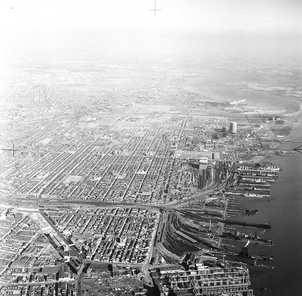 Aerial Views, Cramp shipyard and Port Richmond area