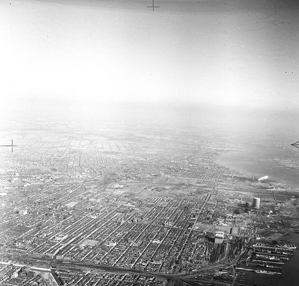 Aerial View, Cramp shipyard and Port Richmond area