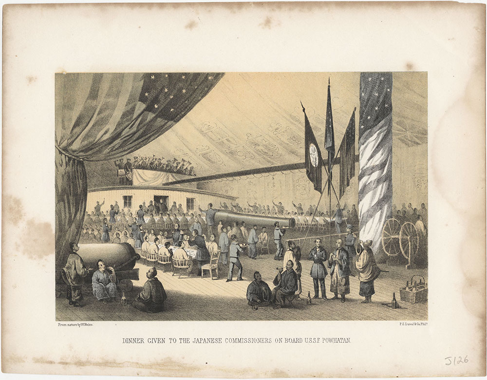 Dinner given to the Japanese Commissioners on board U.S.S.F. Powhatan