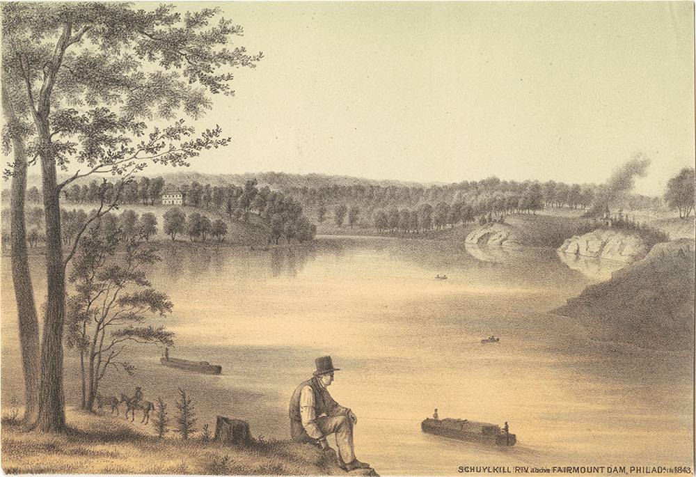 Schuylkill River above Fairmount Dam, Philadelphia, in 1843