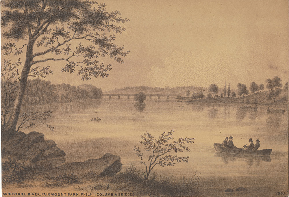 Schuylkill River, Fairmount Park, Phila. (Columbia Bridge)