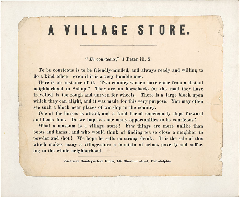 A Village Store [commentary]