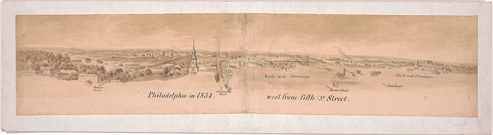 Philadelphia in 1854, west from fifth (5th) Street.
