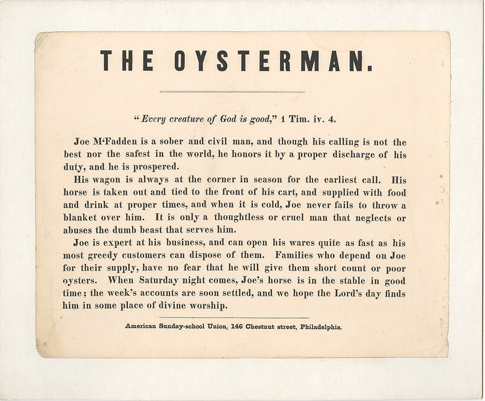 The Oysterman [commentary]
