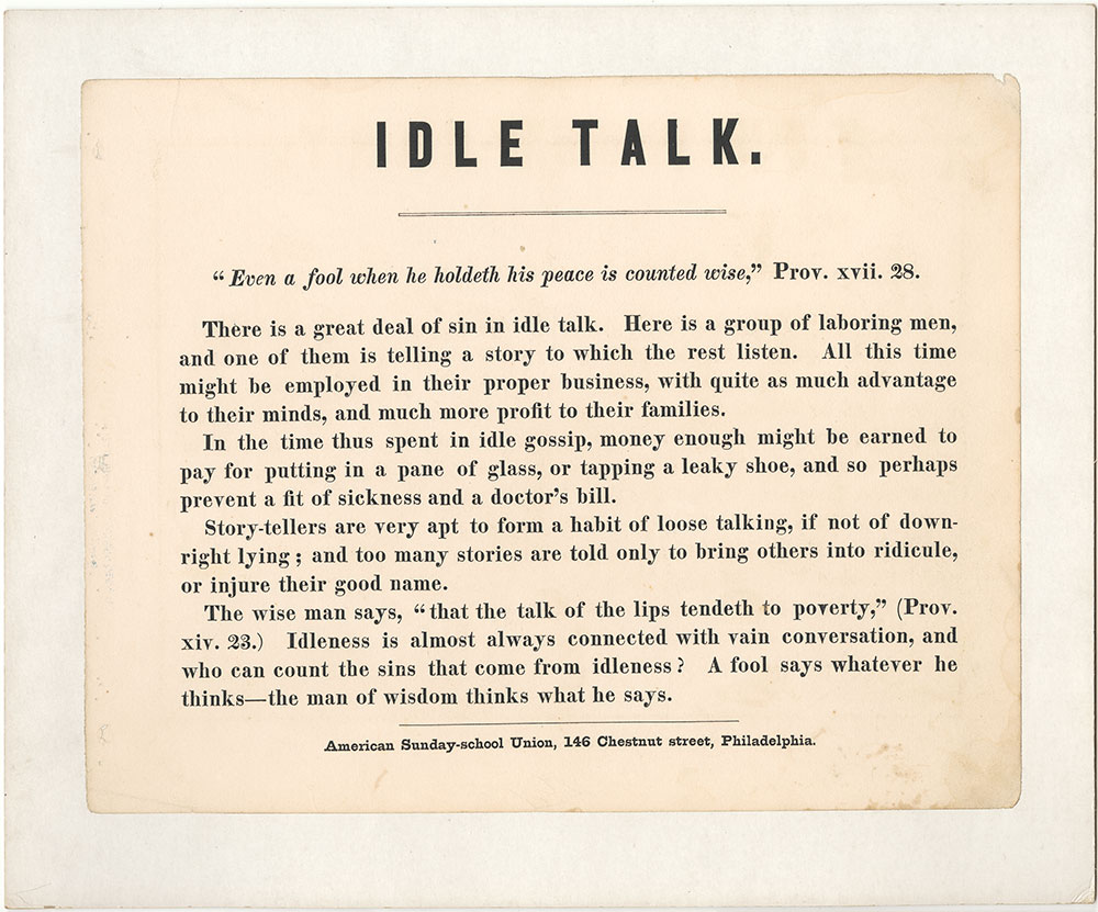 Idle Talk [commentary]