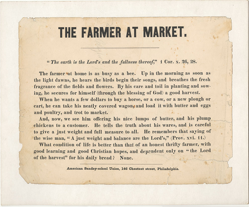 The Farmer at Market [commentary]