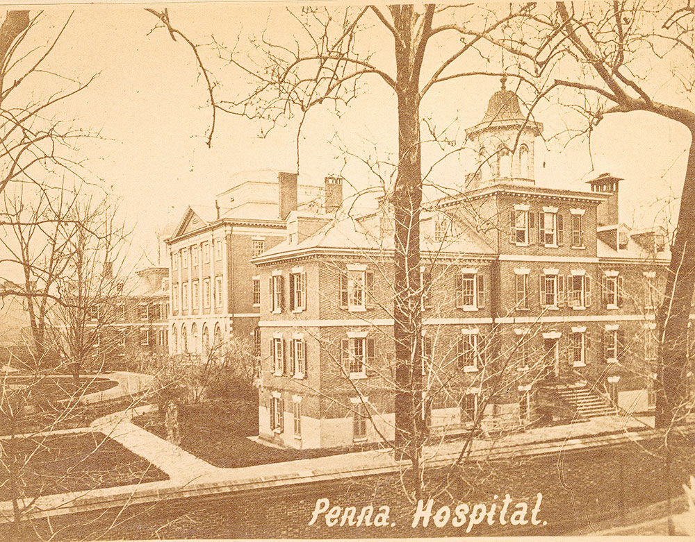 Pennsylvania Hospital, Pine Street, from 8th to 9th