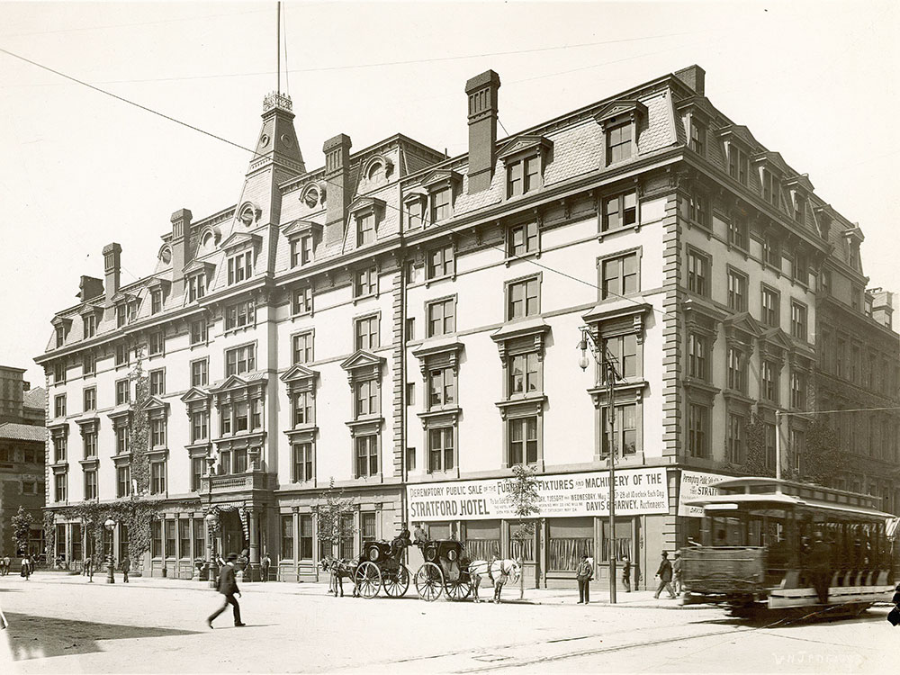 Stratford Hotel, Broad Street at Walnut, southwest corner