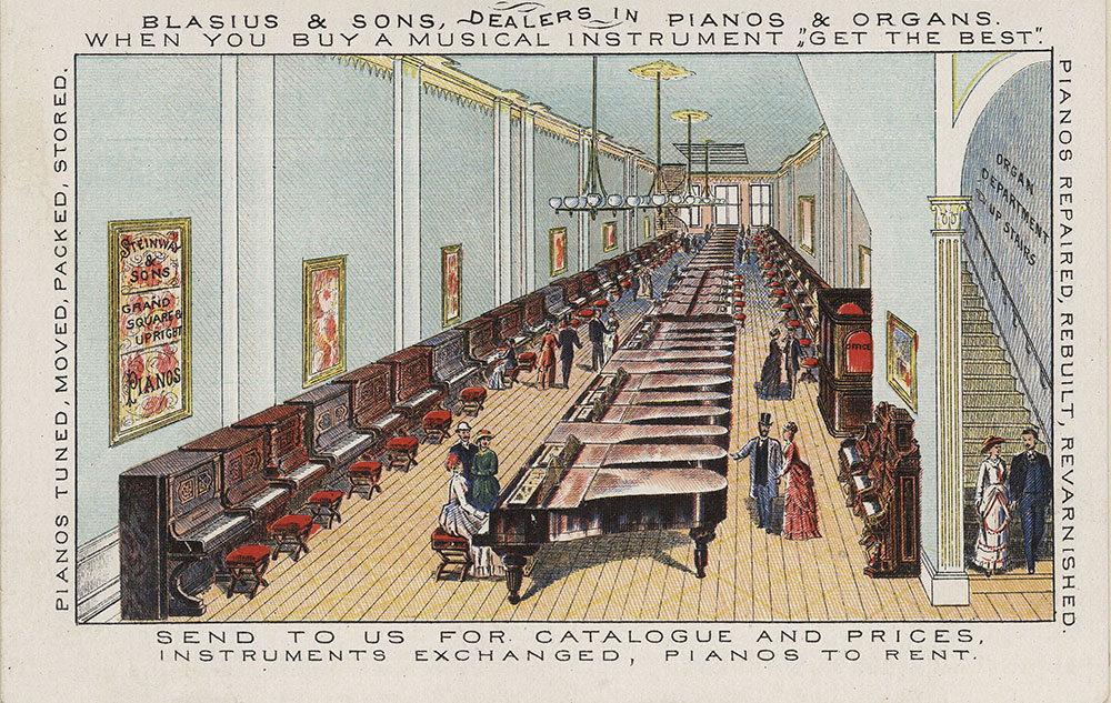 Blasius & Sons, dealers in pianos & organs. [graphic]