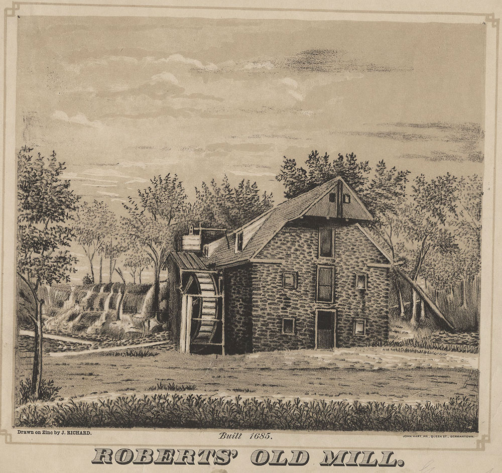 Residence and grist mill of Anthony S. Morris [graphic].