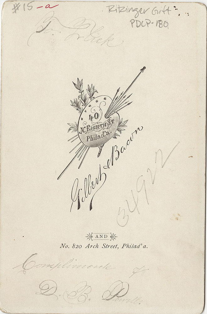Verso of Portrait of D.B. Powell