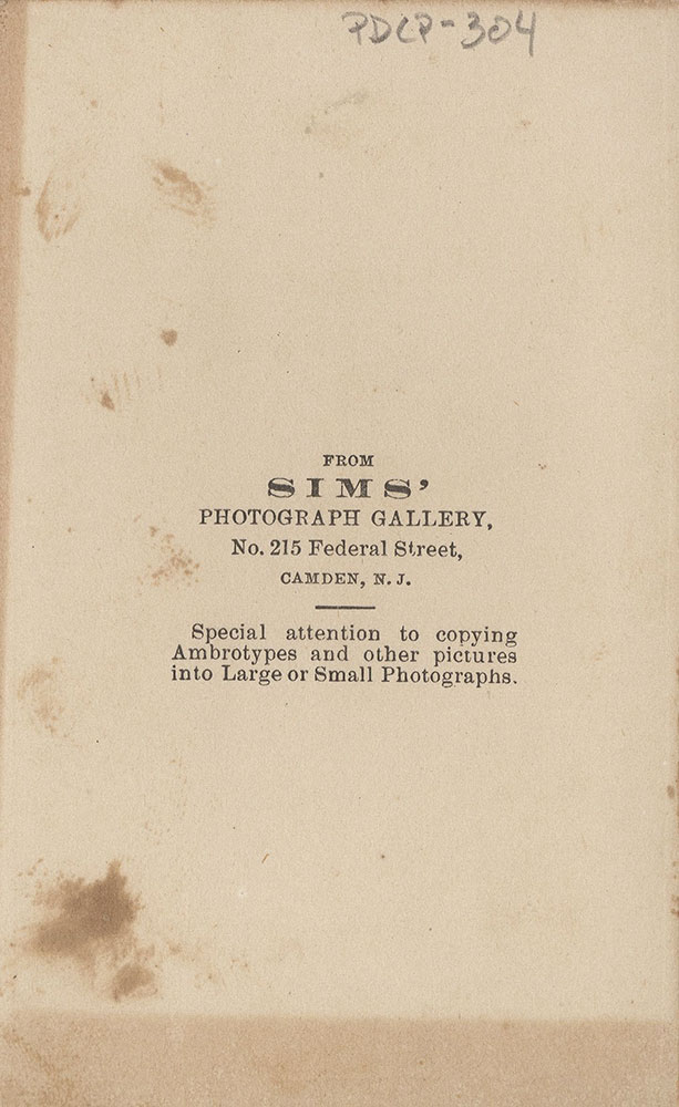 Verso of Portrait of a Child