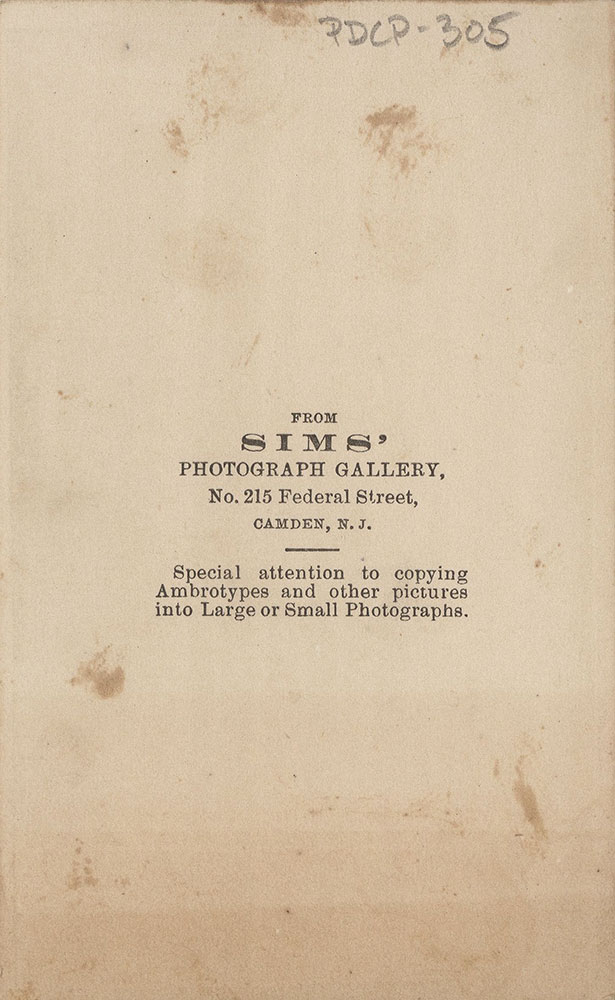 Verso of Portrait of a Child