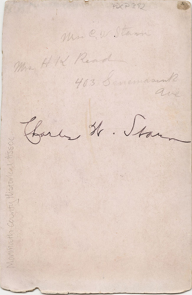 Verso of Portrait of Charles W. Storm