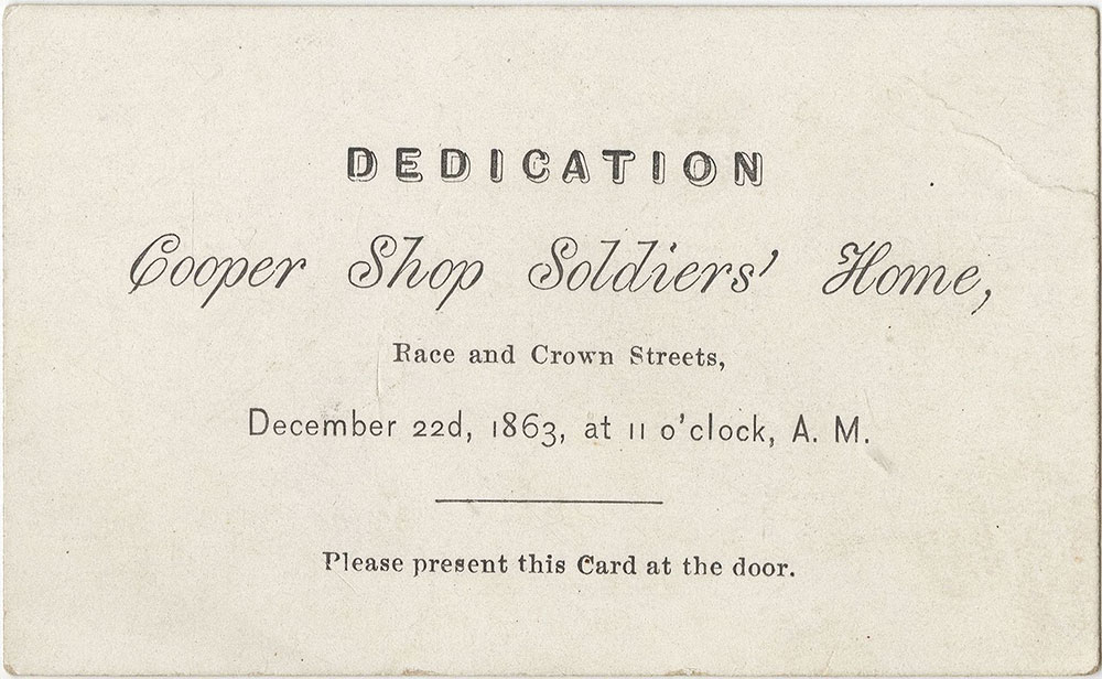 Dedication - Cooper Shop Solidiers' Home,