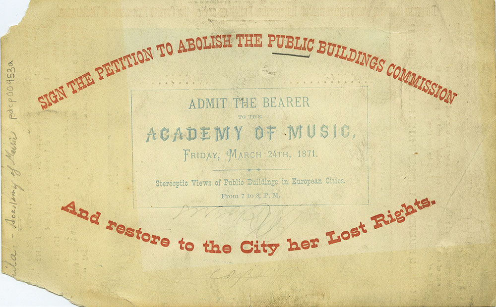 Academy of Music - Ticket - Front