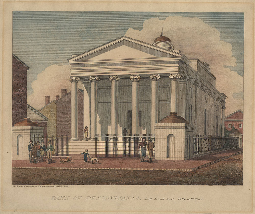 Birch's Views - Bank of Pennsylvania, South Second Street Philadelphia