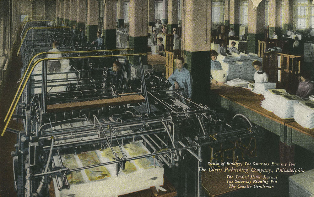 The Curtis Publishing Company - Section of Bindery - Postcard