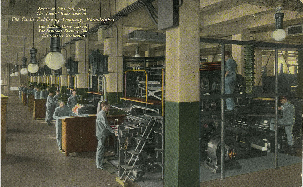 The Curtis Publishing Company - Section of Color Press Room - Postcard
