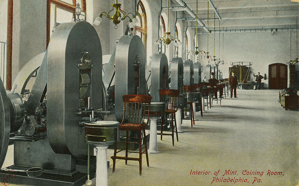 Philadelphia U.S. Mint Postcard - Interior