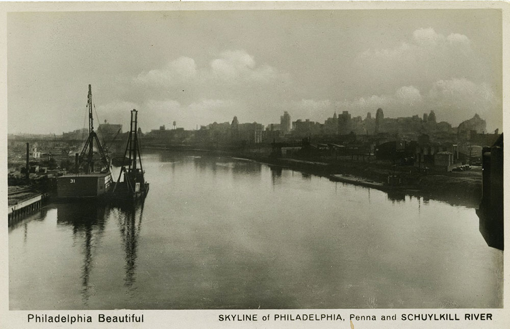 Schuylkill River and Philadelphia Skyline - Postcard
