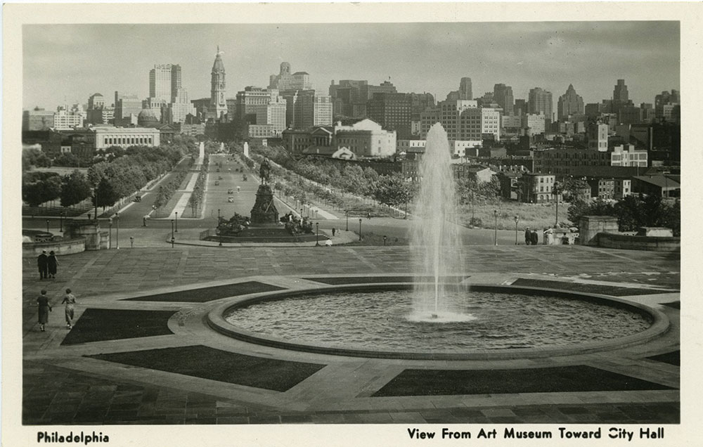 View of City Hall from Art Museum - Postcard