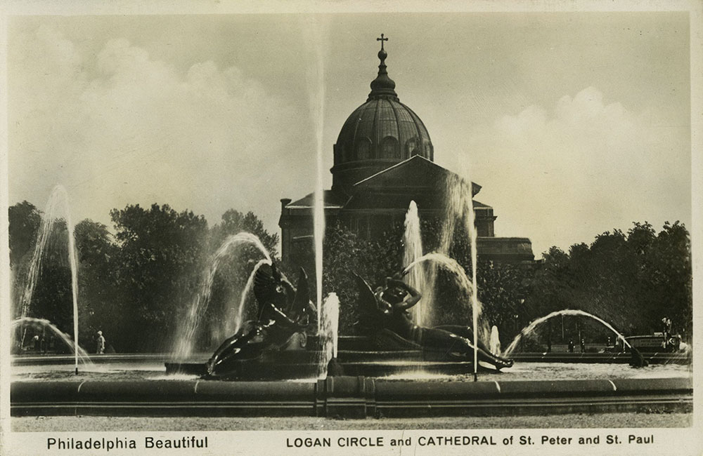 Logan Circle and St. Peter and St. Paul Cathedral - Postcard