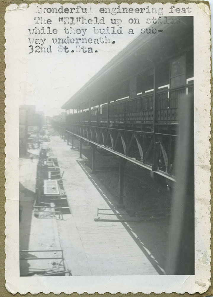 Elevated Trains - Postcard