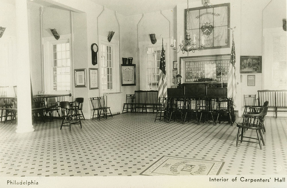 Interior of Carpenters' Hall (b) - Postcard