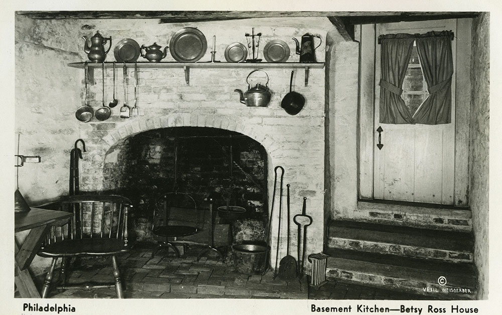 Betsy Ross House Basement Kitchen - Postcard (a)