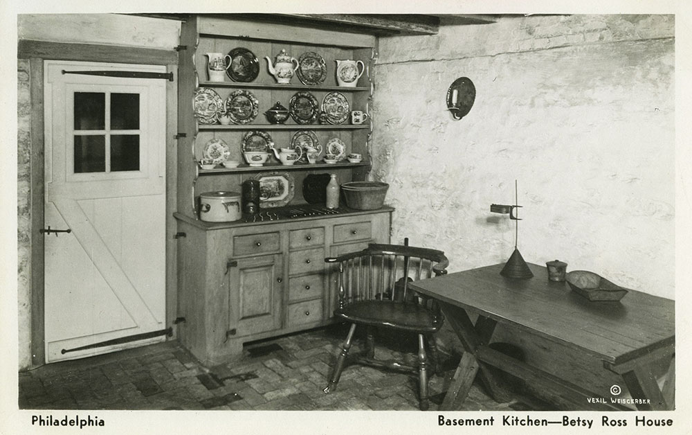 Betsy Ross House Basement Kitchen - Postcard (b)