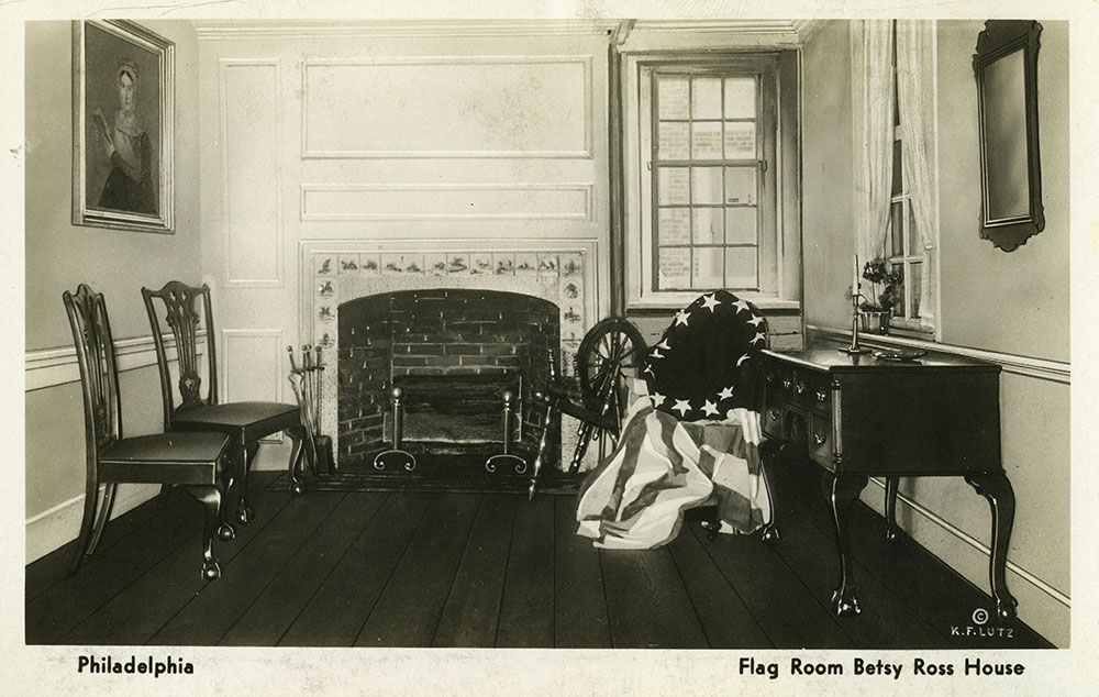 Betsy Ross House Flag Room - Postcard