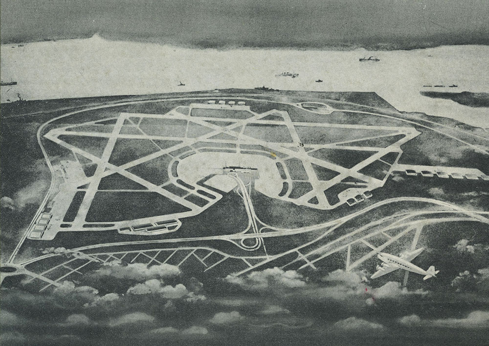 Aerial Drawing of Philadelphia International Airport