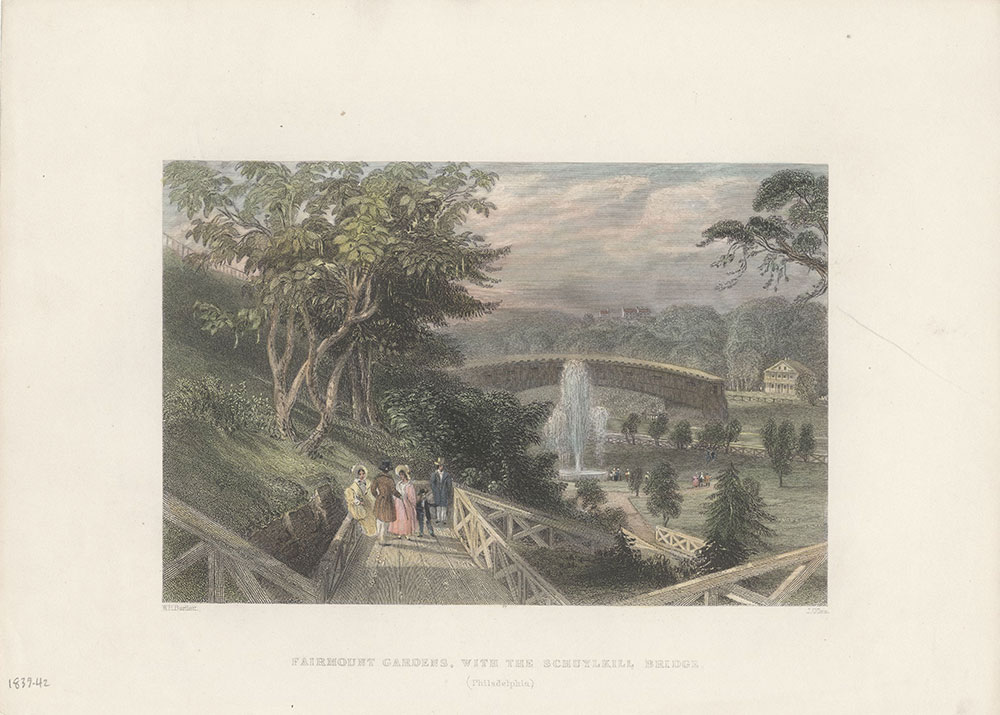 Fairmount Gardens, with the Schuylkill Bridge (Philadelphia)