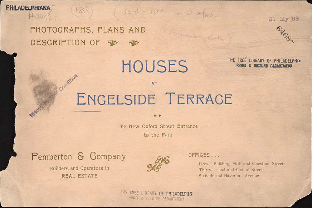 Photographs, plans and description of houses at Engelside Terrace