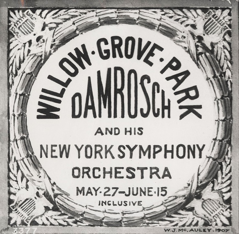 Willow Grove Park - Damrosch and his New York Symphony Orchestra