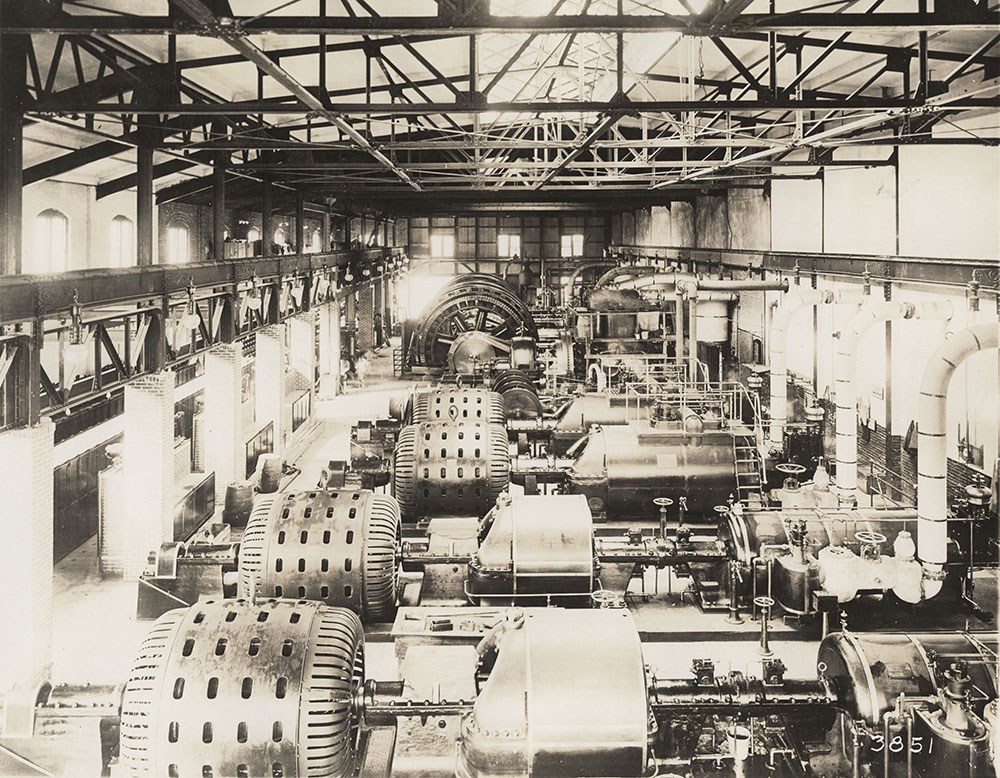 Interior of engine room or factory