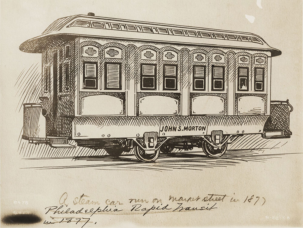 Philadelphia Rapid Transit steam car for the Market Street line